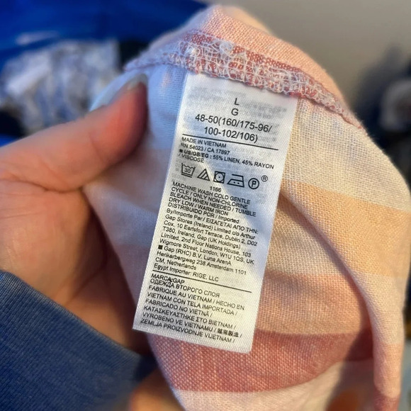 NWT GAP STRIPED LINEN SHORTS - Picture 4 of 5